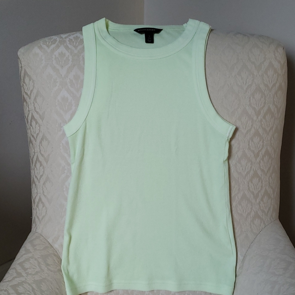 Banana Republic light neon green tank top